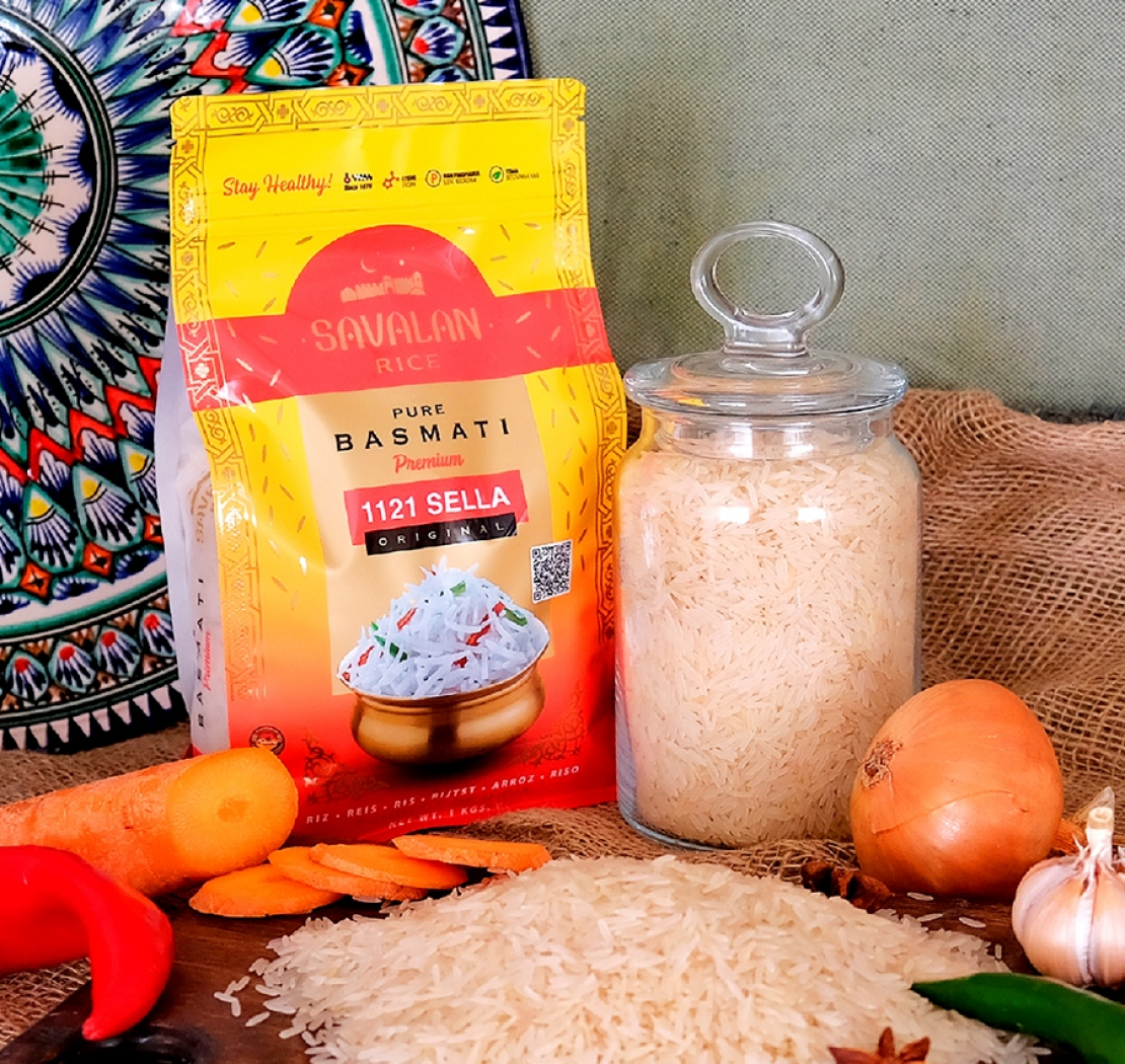 SAVALAN Пропаренный длиннозерный рис Басмати 1 кг