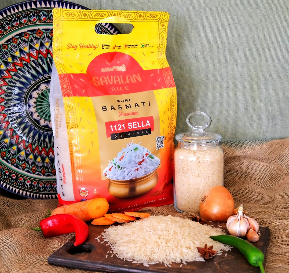 SAVALAN Пропаренный длиннозерный рис Басмати 5 кг