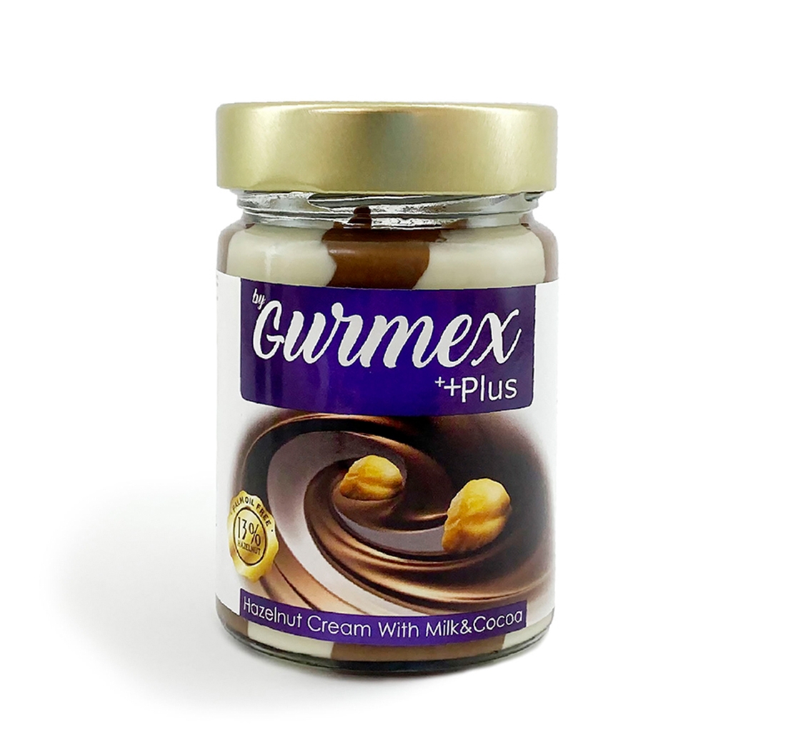 Gurmex + Plus Hazelnut cream with cacao & milkПаста ореховая с молоком и какао