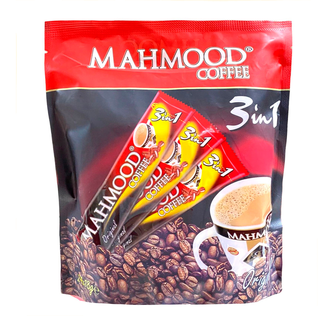 Mahmood Coffee 3 in 1 Instant coffee drink, soft packaging 18 g x 24 pcs