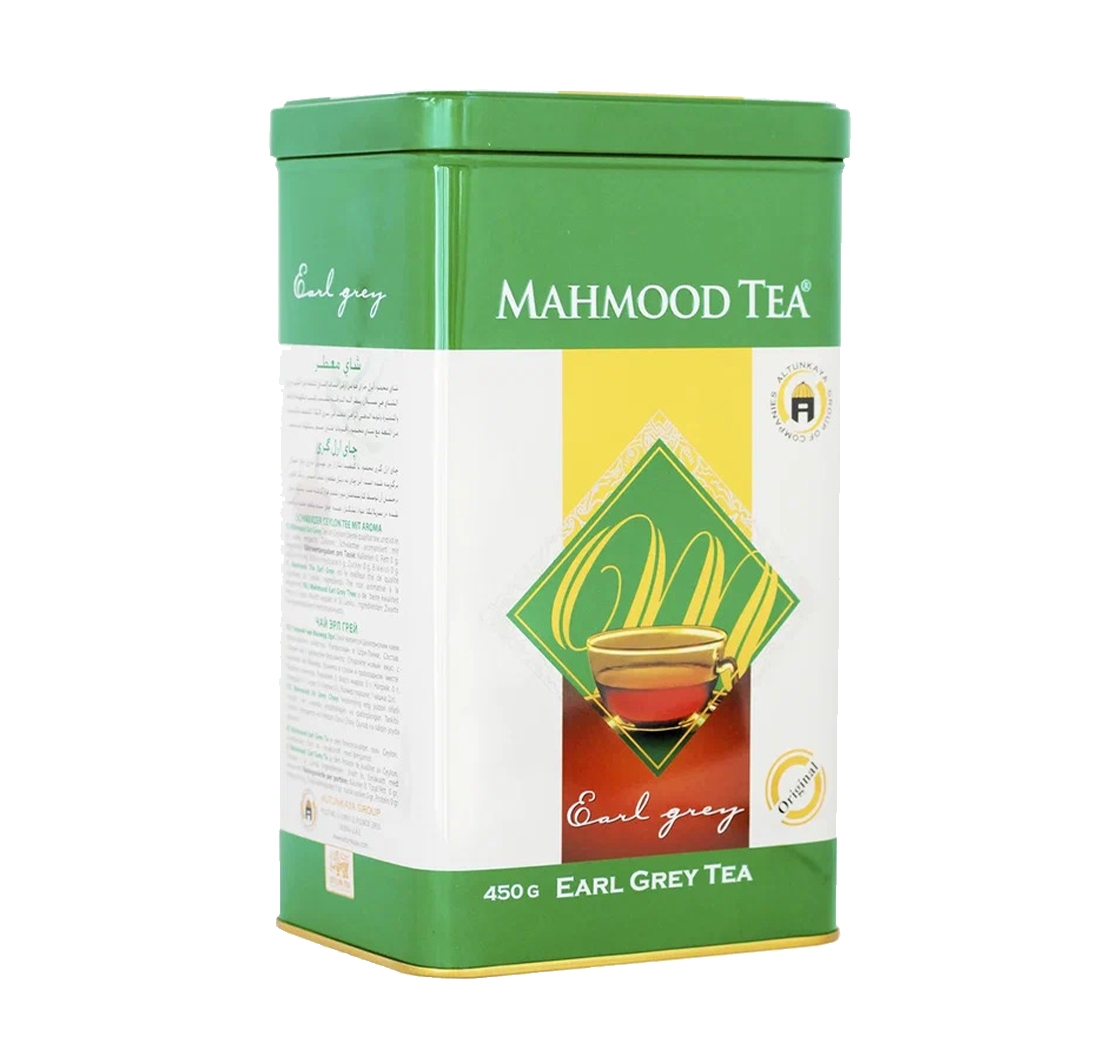 MAHMOOD EARL GREY TEA ROUND TİN Махмуд черный чай Эрл Грей (бергамот) в метал 450г