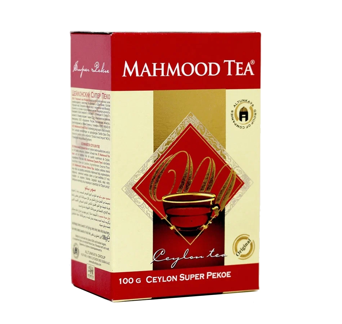 MAHMOOD TEA Черный чай цейлонский Махмуд Супер Пекое высший сорт 100 г, Шри-Ланка
