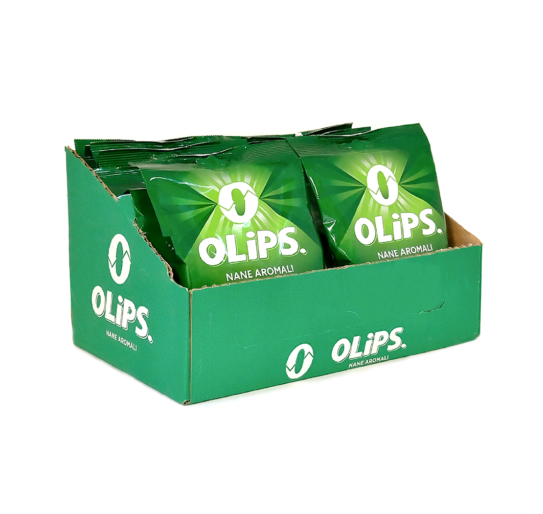 Candy caramel “OLIPS” with mint flavor