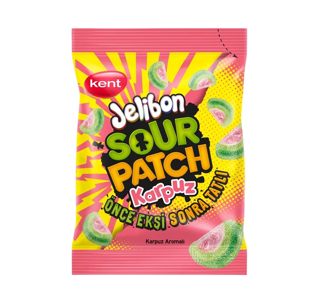 Jelibon SOUR PATCH “WATERMELON". Chewable sweet and sour marmalade with watermelon flavor 80g