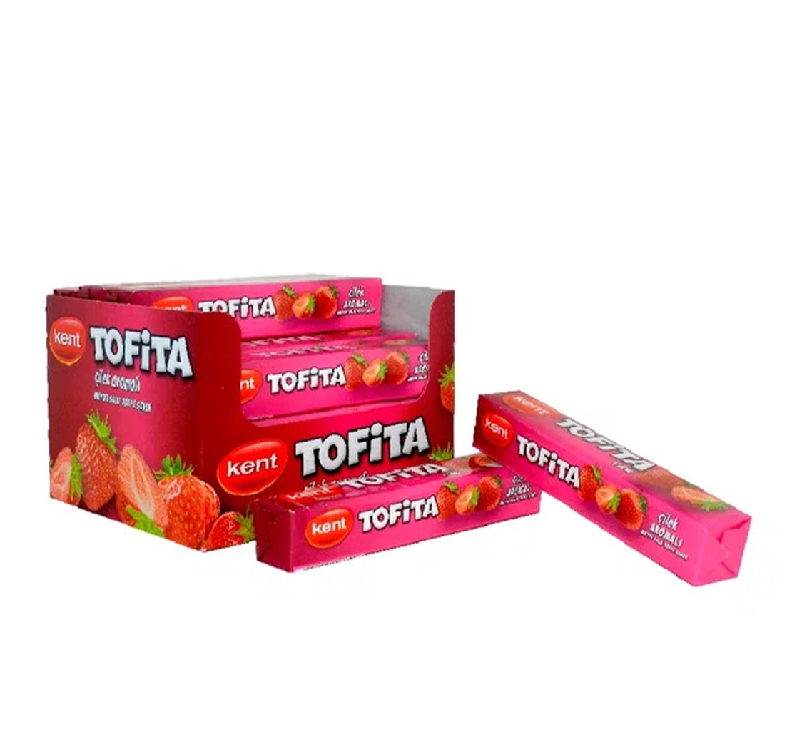 KENT TOFITA Жевательная конфета Тофита клубника 47г