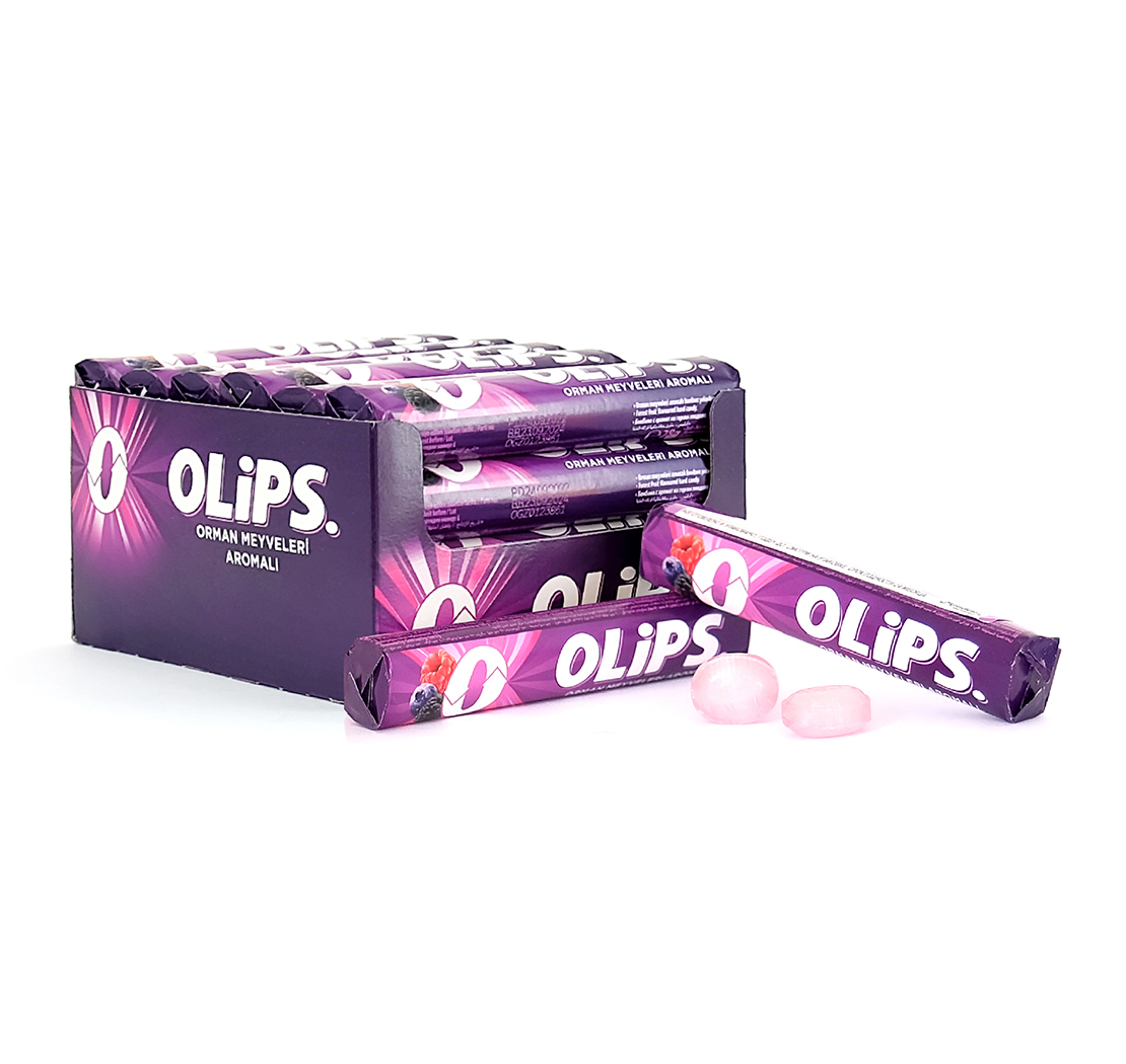 Карамель леденцовая “OLIPS” со вкусом лесных ягод
