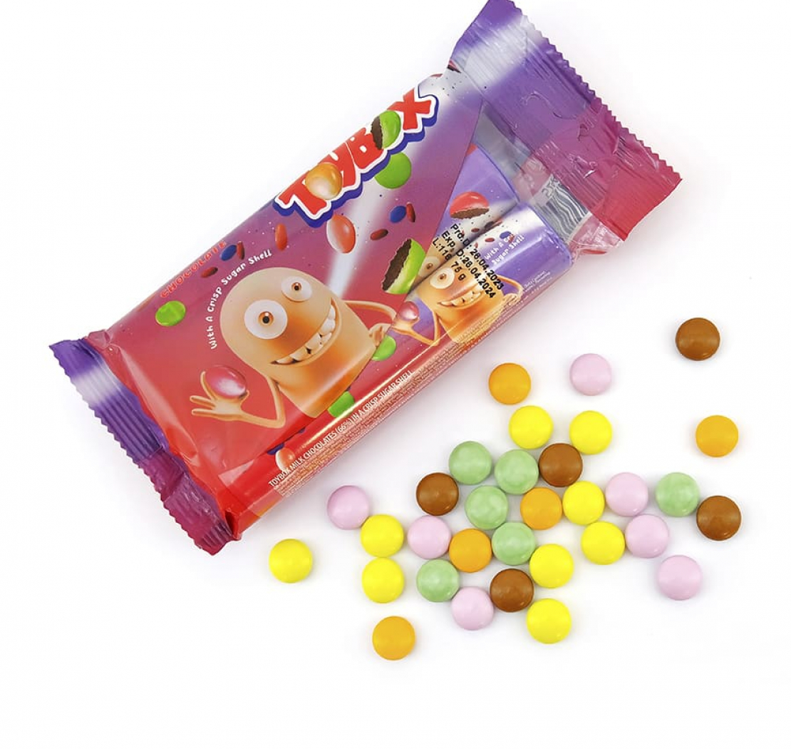 Toybox dragees with milk chocolate 75g, 3 pcs