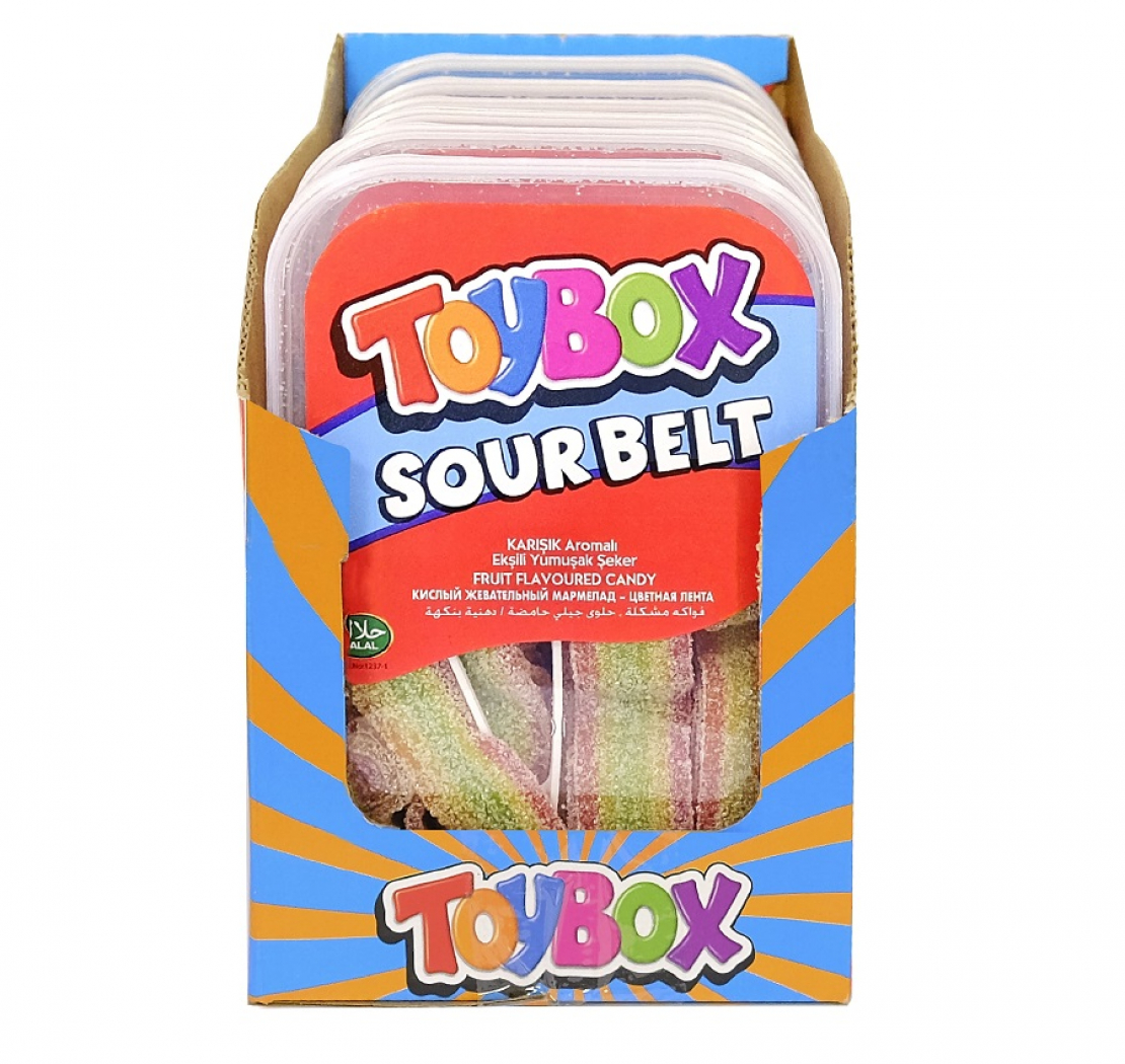 TOYBOX Chewing Marmalade Sour Belt 250g (6pcs*4 pack)